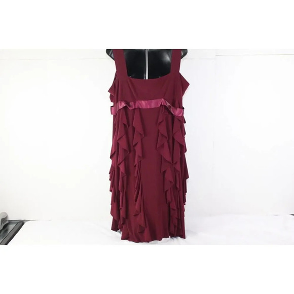 Dressbarn woman collection burgundy dress size 18W - Picture 6 of 9